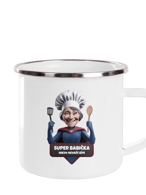 Super babička plecháčik White