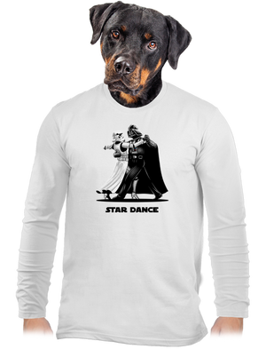 Star dance pánske dlhý rukáv White