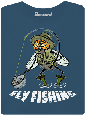 Fly fishing dámske tričko prémium Petrol Blue