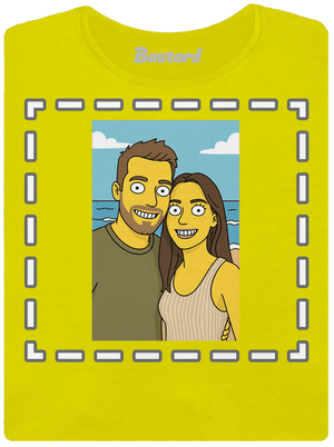 Simpsonovi z vlastnej fotky dámske tričko prémium Lemon