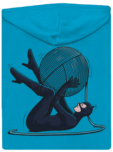 Catwoman dámska mikina na zips Blue Atol