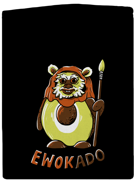 Ewokado pánska mikina na zips Black