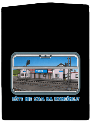 Nie som na konečnej pánska mikina na zips Black