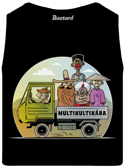Multikultikára pánske tielko Black