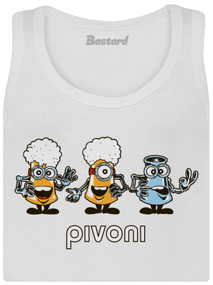 Pivoni dámske tielko klasické White