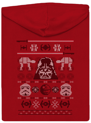 Vader na svetri pánska mikina na zips Red