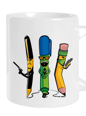 Písací gang veľký hrnček White