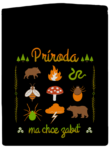 Príroda ma chce zabiť pánska mikina na zips Black