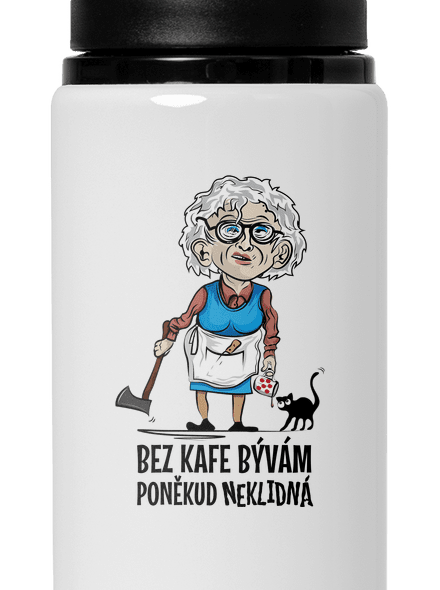 Neklidná bez kafe flaša na vodu White