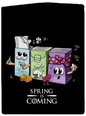 Spring is coming dámska mikina na zips Black