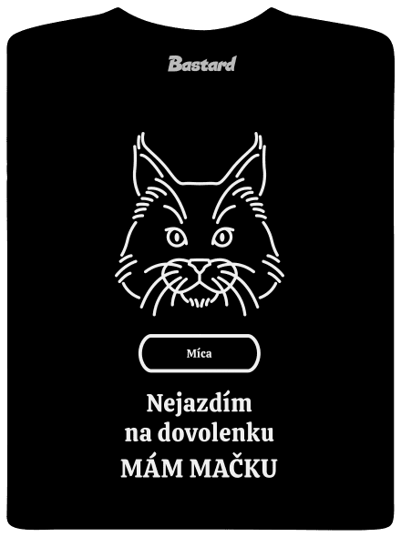 Nemôžem, mám mačku detské tričko Black