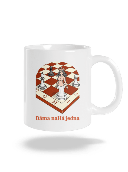 Dáma nahá jedna klasický hrnček White