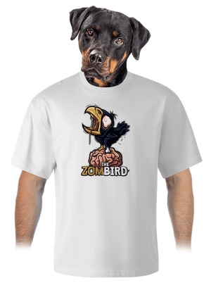 Zombird unisex tričko oversized White