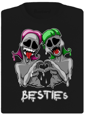 Besties dámske športové tričko Black