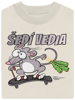 Šedí vedia - myšiak unisex mikina bez kapucne Off White