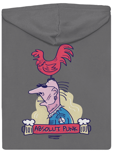 Absolut Punk dámska mikina na zips Steel Gray