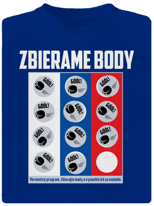 Zbierame body - hokej pánske športové tričko Royal Blue Mal