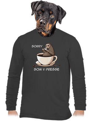 V presse pánske dlhý rukáv Dark Grey