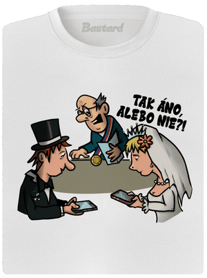 Svadobný obrad dámske športové tričko White