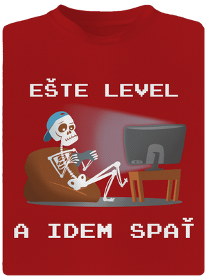 Ešte level pánske športové tričko Red Mal