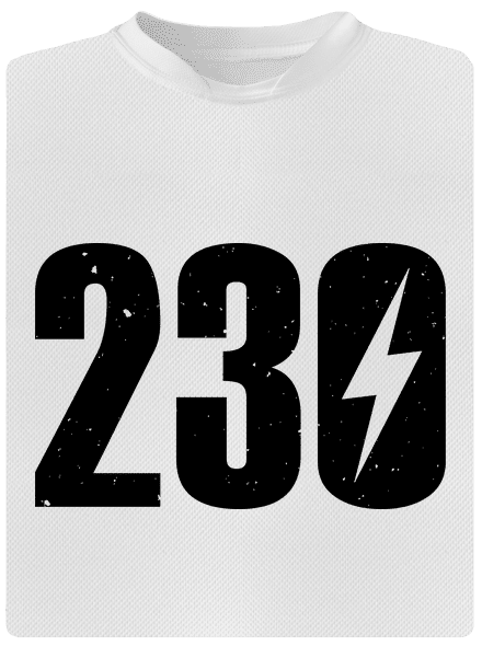 230 V detské športové tričko White