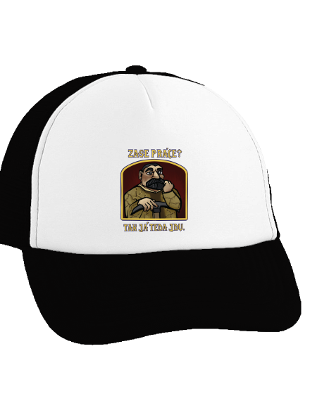 Zase práce? šiltovka truckerka Black cap