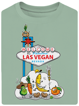 Las Vegan unisex tričko oversized Sage