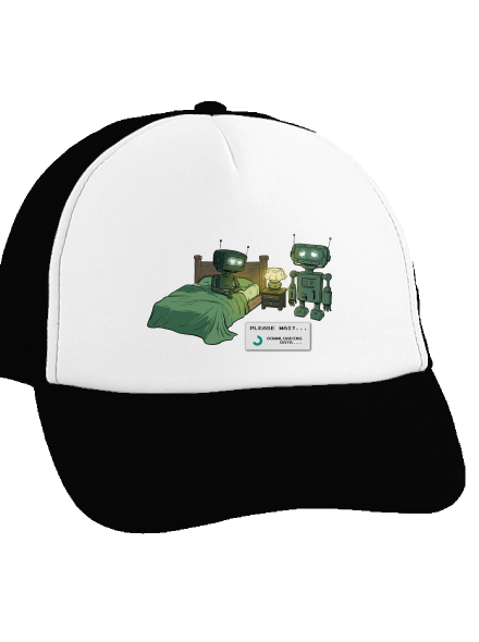 Robotia romantika šiltovka truckerka Black cap