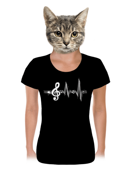 Žijem muzikou dámske tričko Black