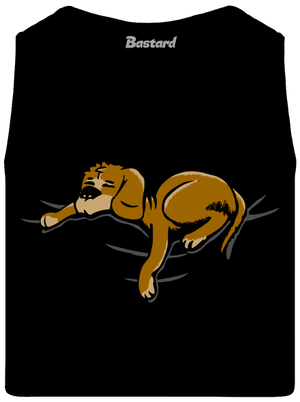 Spiaci pes pánske tielko Black