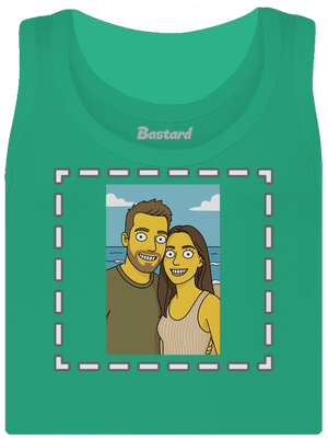 Simpsonovi z vlastnej fotky dámske tielko klasické Mint Mal