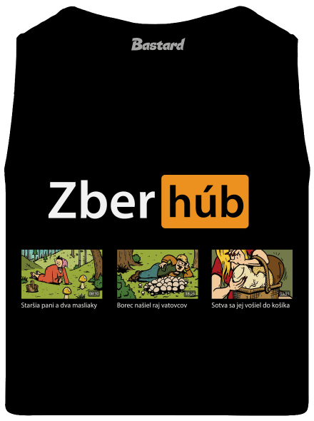 Zber húb pánske tielko Black