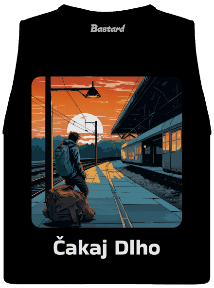 Čakaj dlho dámske tielko voľné Black