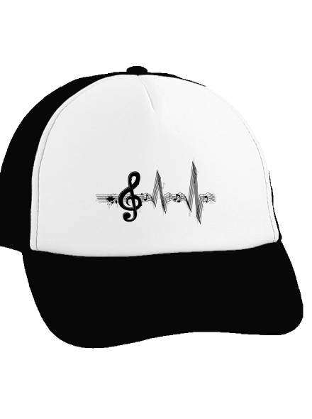 Žijem muzikou šiltovka truckerka Black cap