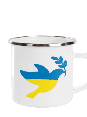 Ukrajina - Holubica obrys plecháčik White