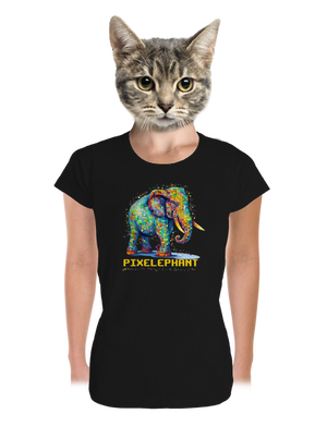 Pixelephant dámske tričko prémium Black