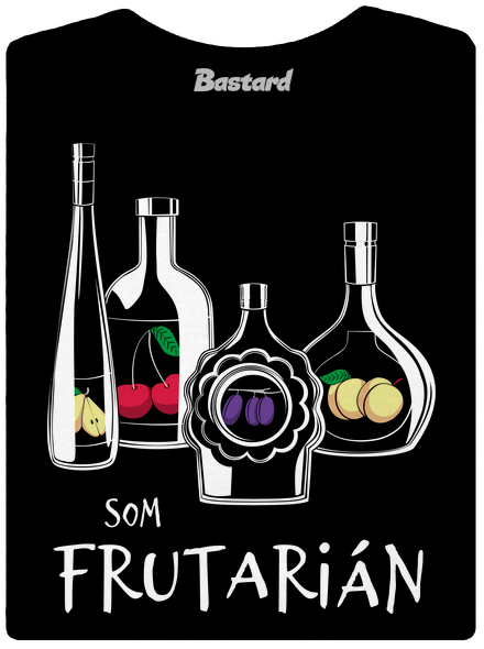 Frutarián dámske tričko s lemom Black