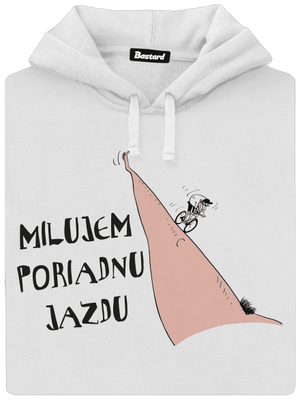 Milujem jazdu dámska mikina klokanka White