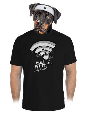 Padá wi-fi pánske športové tričko Black
