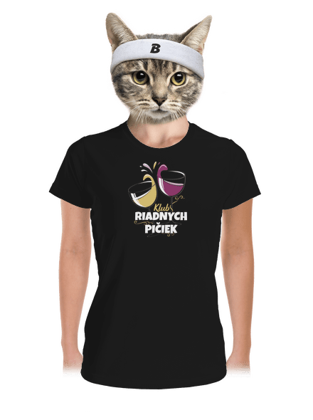 Klub riadnych pičiek dámske športové tričko Black