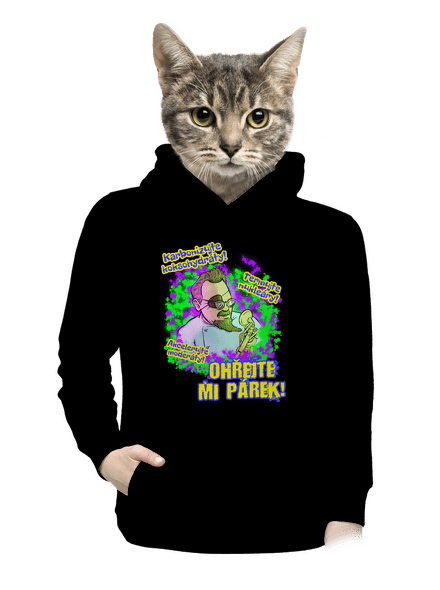 Ohřejte mi párek dámska mikina klokanka Black