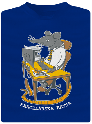 Kancelárska krysa pánske športové tričko Royal Blue Mal