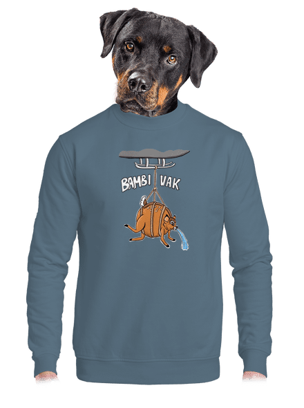 Bambi vak unisex mikina bez kapucne Nordic Blue