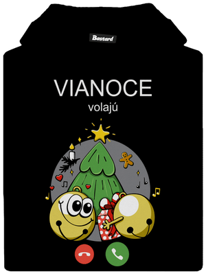 Vianoce volajú detská mikina klokanka Black