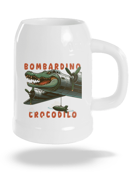 Bombardino Crocodilo – Italian Brainrot polliter White