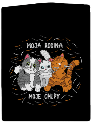 Moja rodina dámska mikina na zips Black