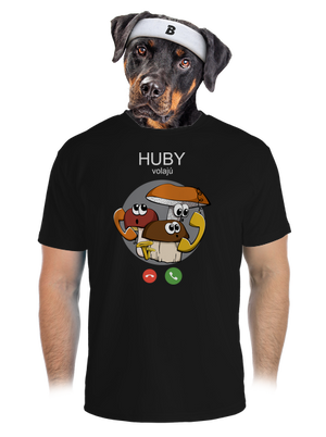 Huby volajú pánske športové tričko Black
