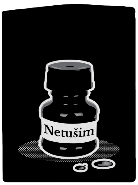 Netušim pánska mikina na zips Black