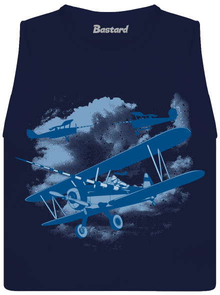 Rytieri nebies dámske tielko voľné Navy