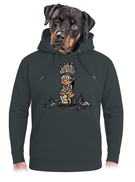 Indiánek unisex mikina premium Charcoal
